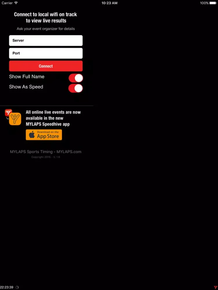 MYLAPS Live Timing Wifi iPad  Ekran Görüntüleri