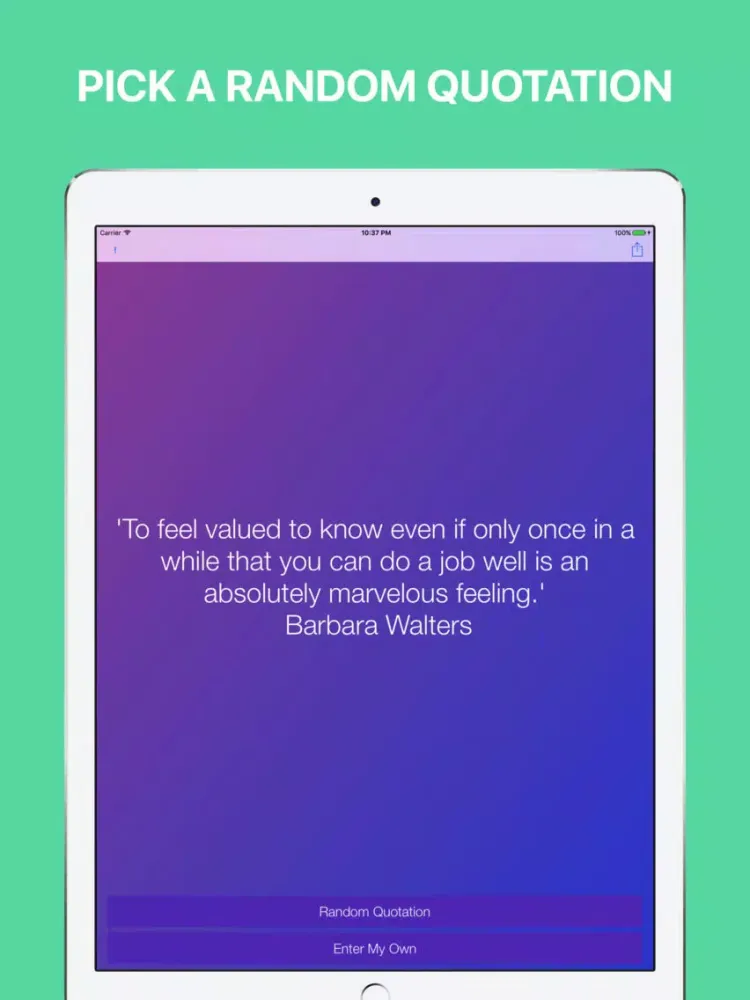 Screenshot di Quotation iPad 