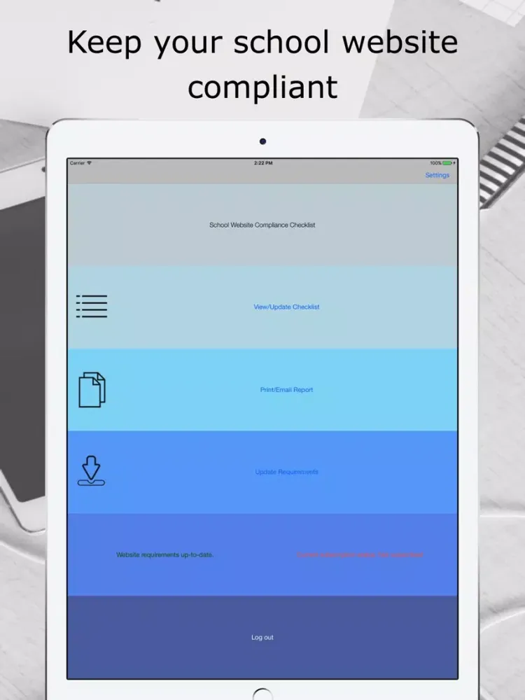 Captures d'écran de School Website Checklist (En) iPad 