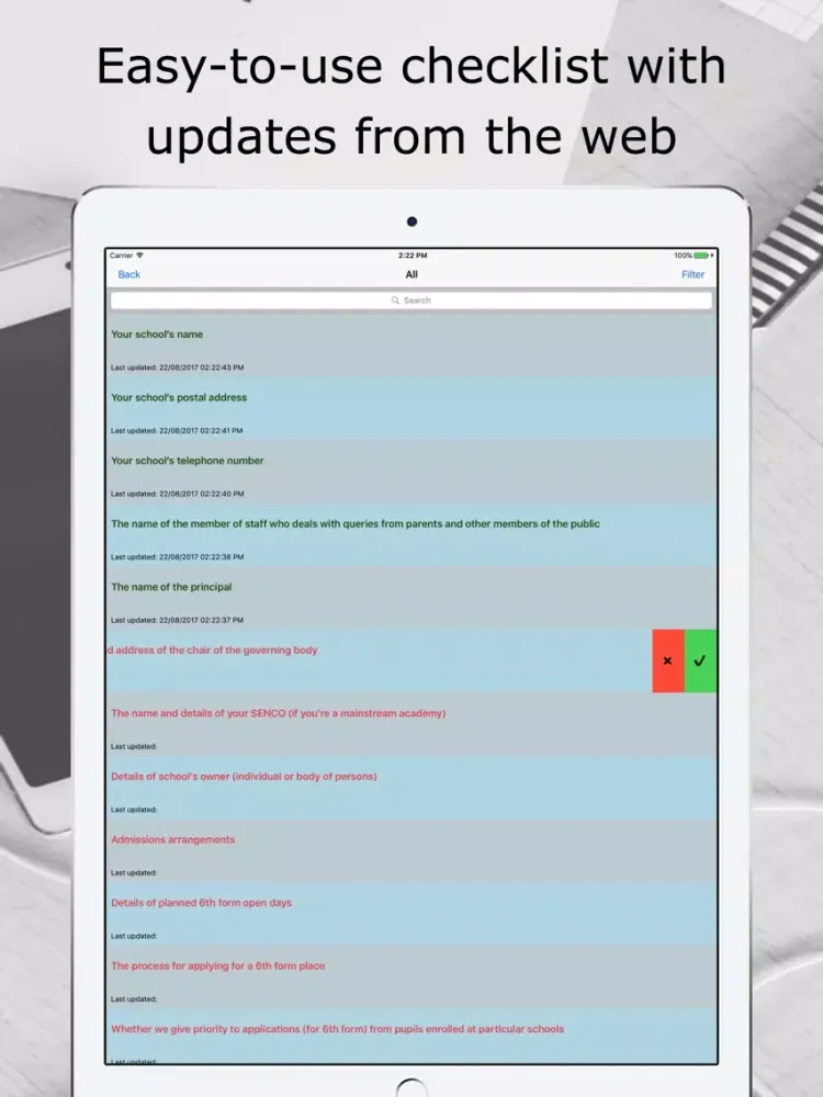 Captures d'écran de School Website Checklist (En) iPad 
