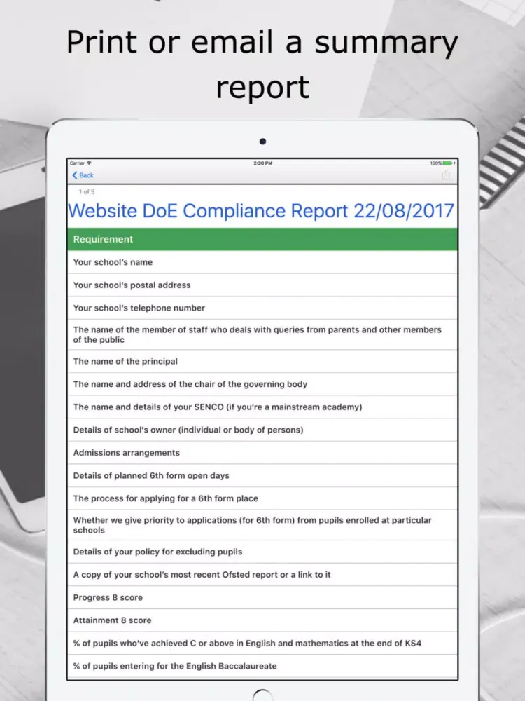 Captures d'écran de School Website Checklist (En) iPad 