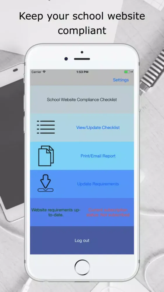 Captures d'écran de School Website Checklist (En)