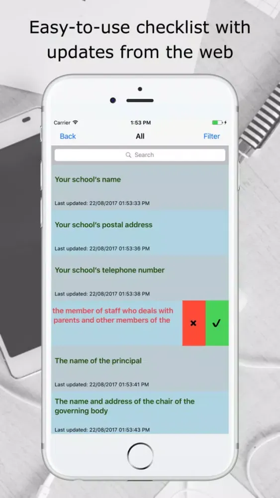 Captures d'écran de School Website Checklist (En)