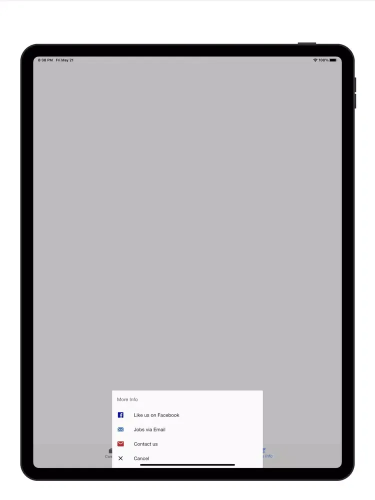 Ảnh chụp màn hình của My Local Career iPad 