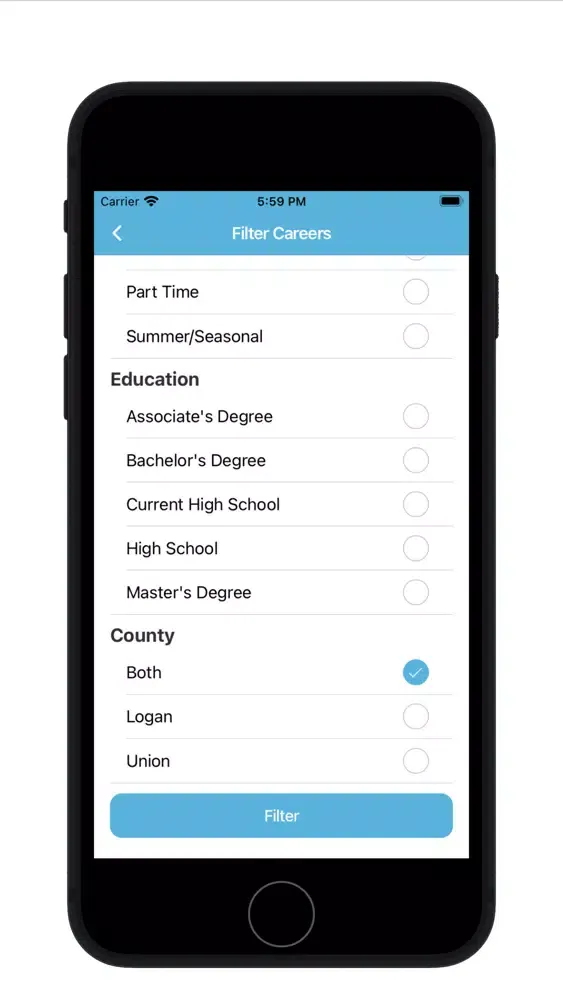Ảnh chụp màn hình của My Local Career