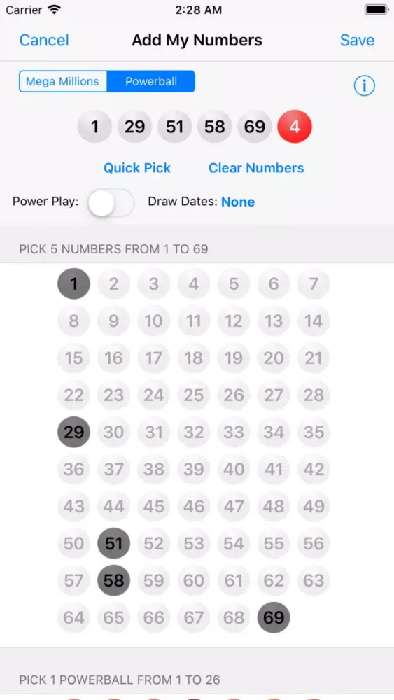Mega Millions + Powerball Screenshots