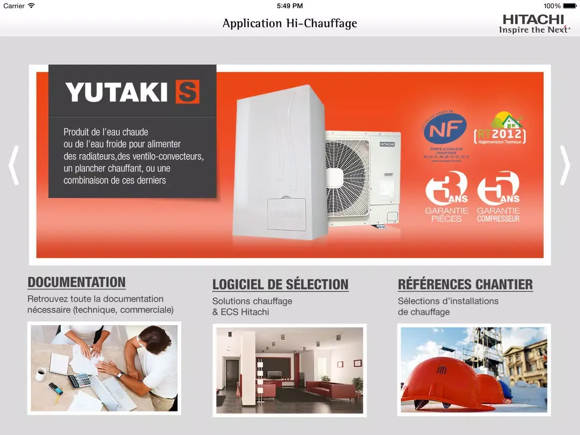 Hitachi Hi-Chauffage iPad 应用截图