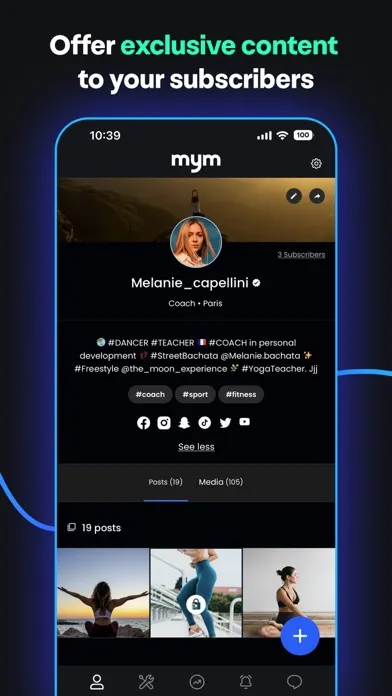 Tangkapan layar MYM for Creators