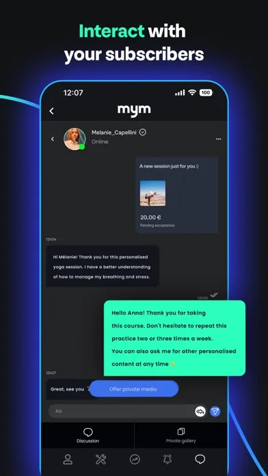 Tangkapan layar MYM for Creators