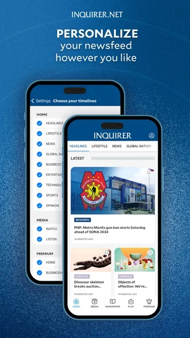 Zrzuty ekranu Inquirer Mobile