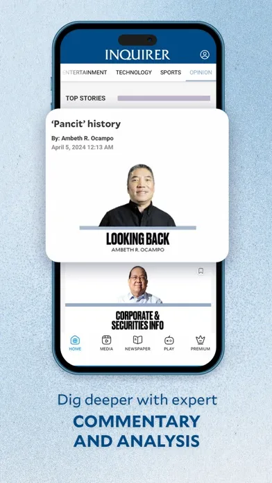 Zrzuty ekranu Inquirer Mobile