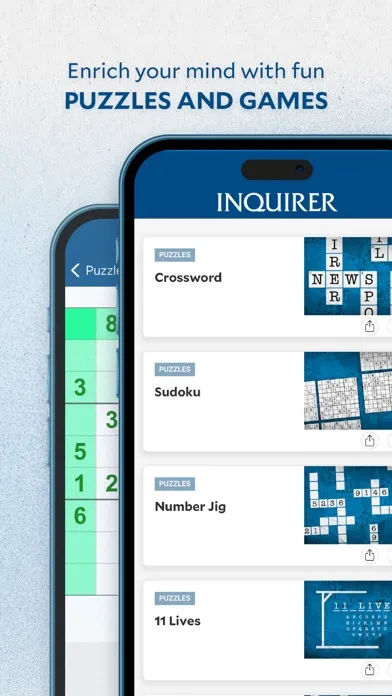 Zrzuty ekranu Inquirer Mobile