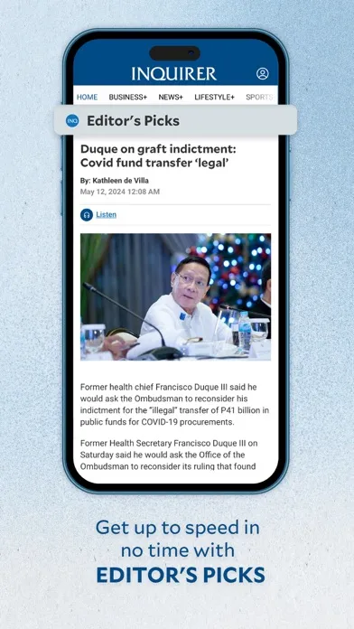 Zrzuty ekranu Inquirer Mobile
