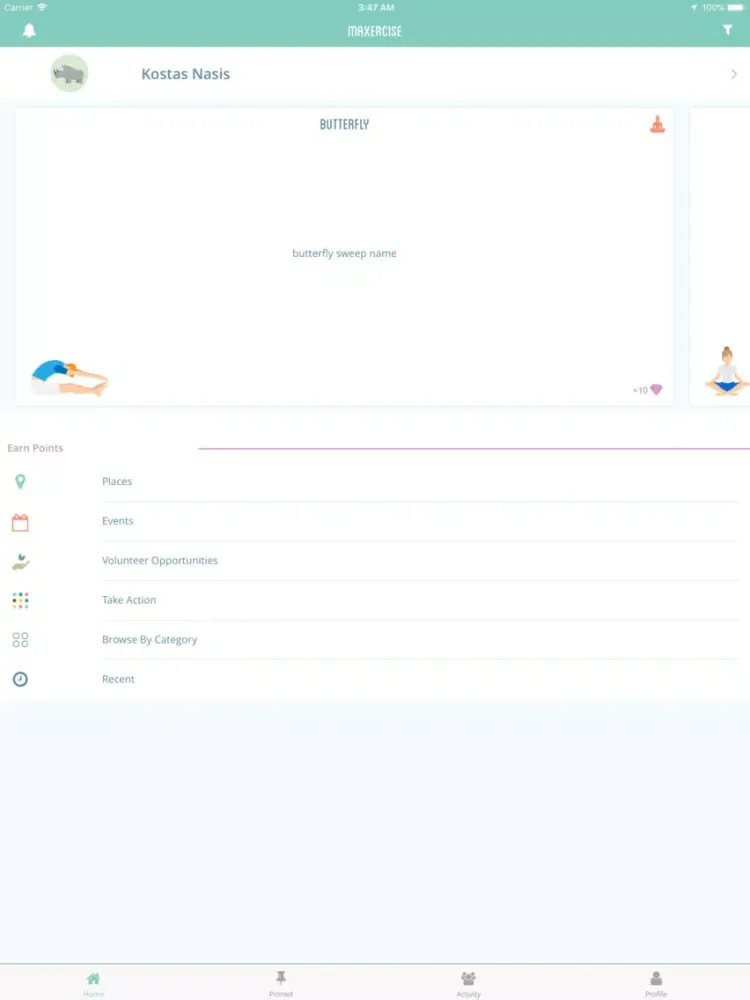 Zrzuty ekranu Maxercise iPad 
