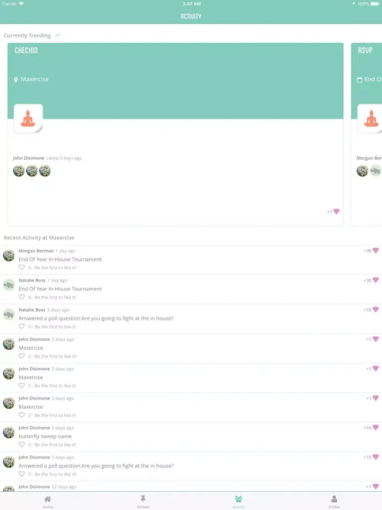 Zrzuty ekranu Maxercise iPad 