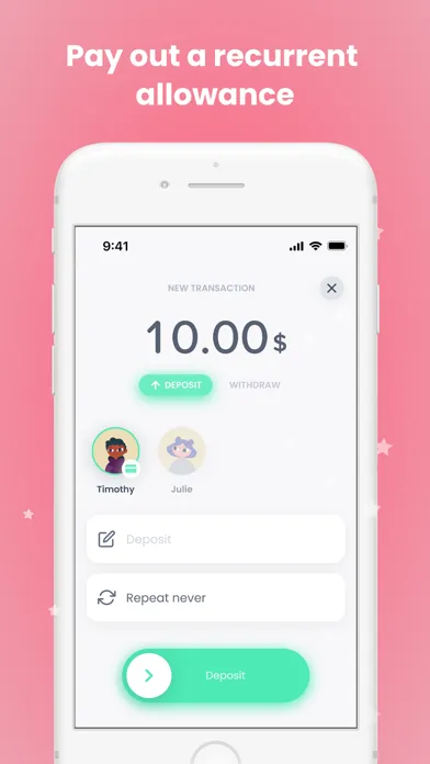 ภาพหน้าจอของ MyMonii: Allowance for Kids