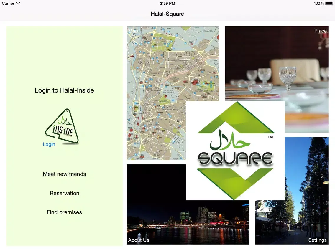 Tangkapan skrin Halal-Square iPad 