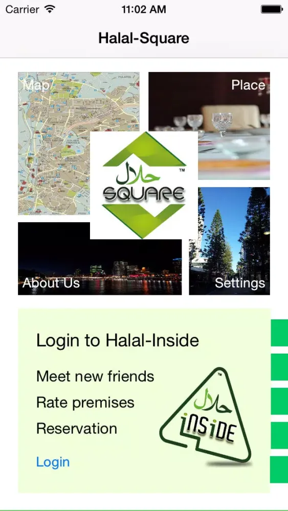Tangkapan skrin Halal-Square