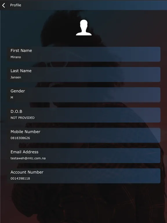 Screenshot di MyMTC Namibia iPad 
