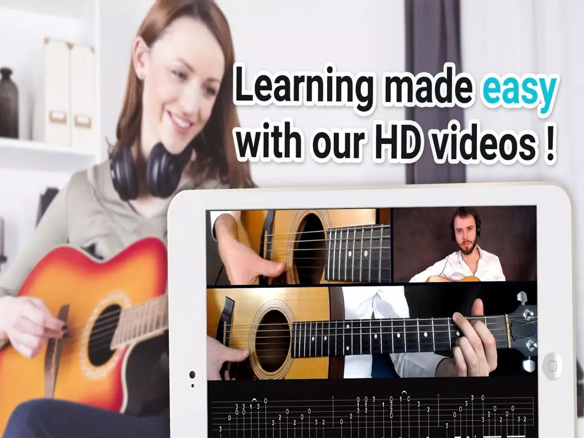 Guitar lessons and tabs iPad  Screenshots