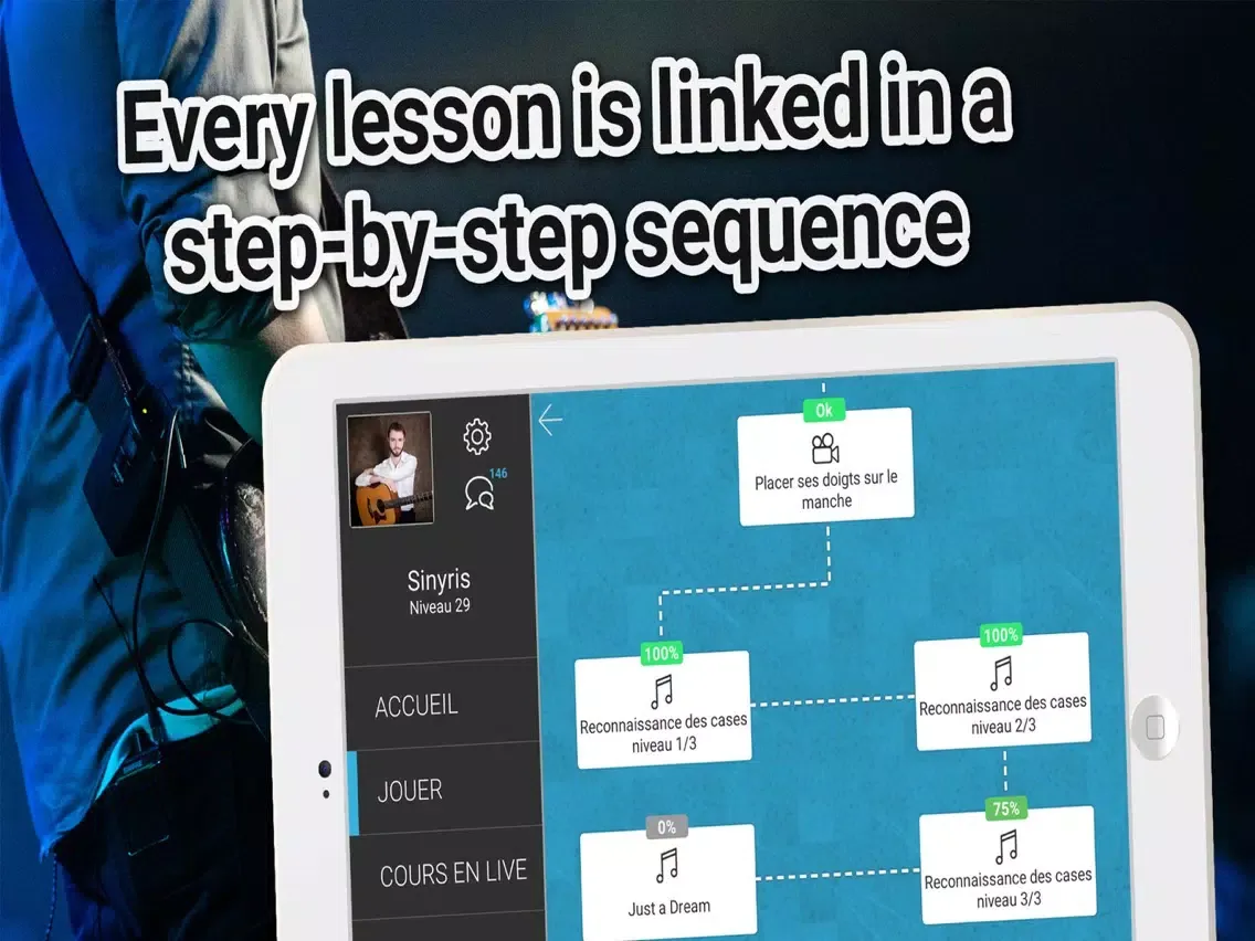Guitar lessons and tabs iPad  Screenshots