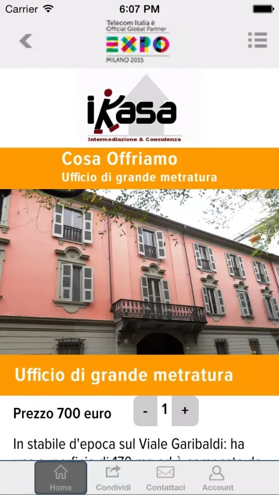 Tangkapan skrin Ikasa Immobiliare Cavour Sas