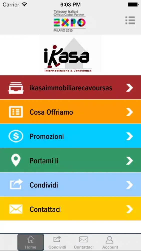 Tangkapan skrin Ikasa Immobiliare Cavour Sas