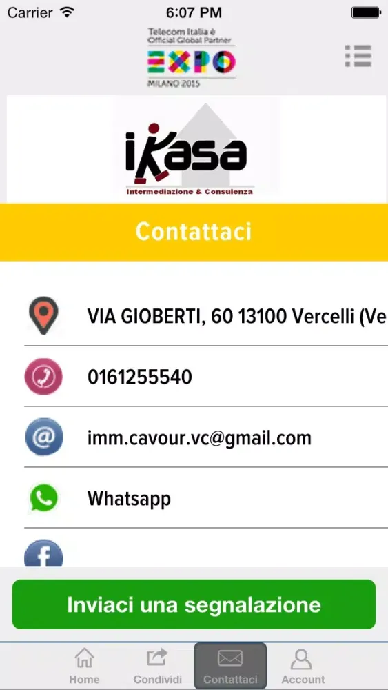 Tangkapan skrin Ikasa Immobiliare Cavour Sas