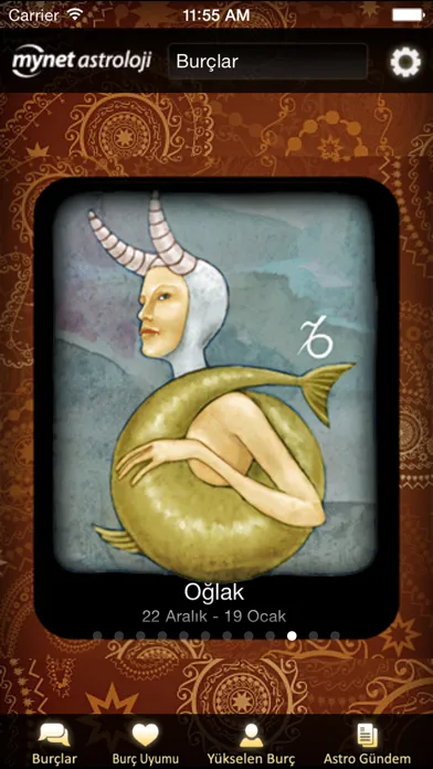 Ảnh chụp màn hình của Mynet Astroloji - Burçlar