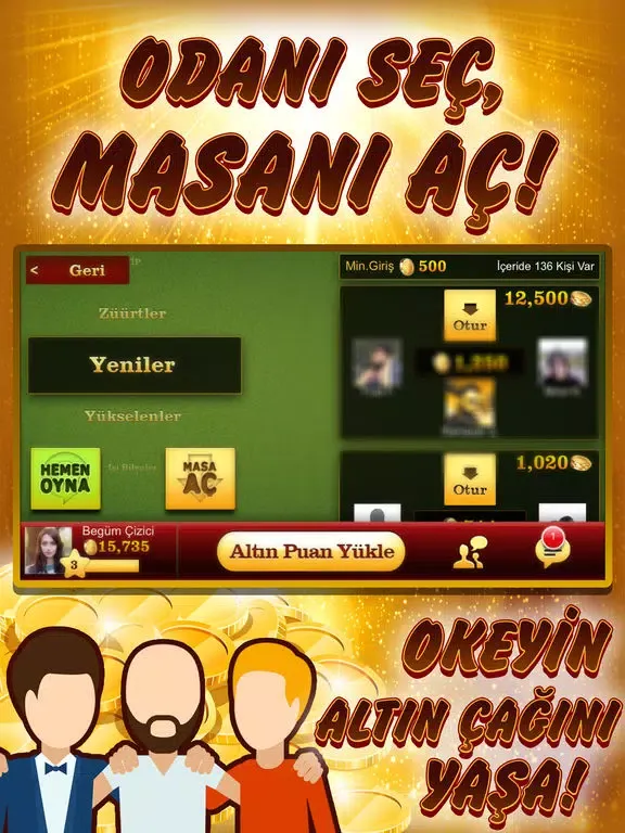 Ảnh chụp màn hình của Okey Golden iPad 