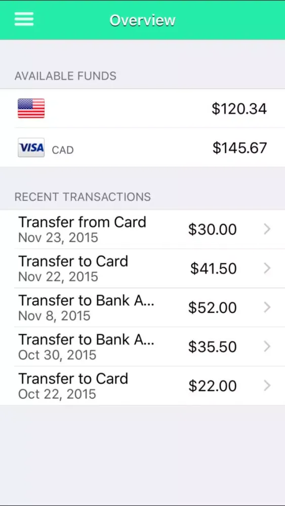 My OG Wallet Screenshots