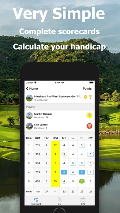 Tangkapan skrin Golf Handicap - Online Golf