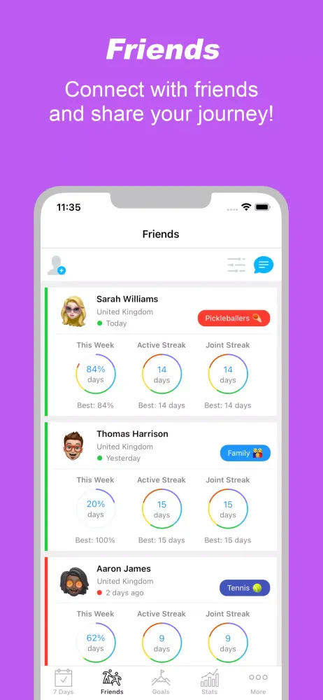 Capturas de tela do Habit & Goal Tracker - 7 Days