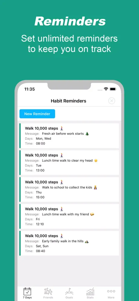 Capturas de tela do Habit & Goal Tracker - 7 Days