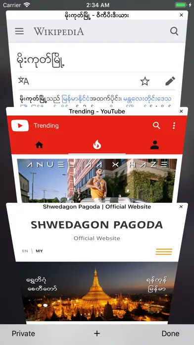 Capturas de tela do Mogok Browser 2