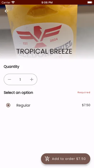 Capturas de tela do Freedom Fuel Nutrition