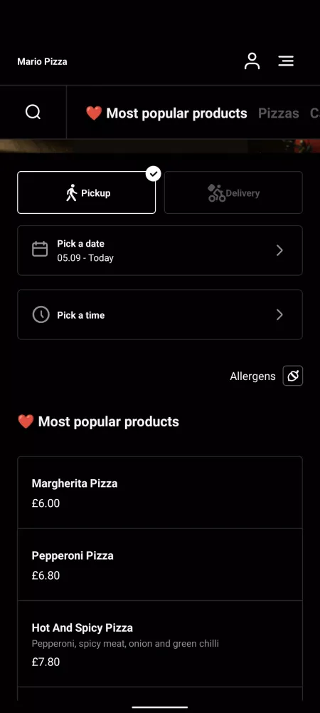 Mario Pizza スクリーンショット