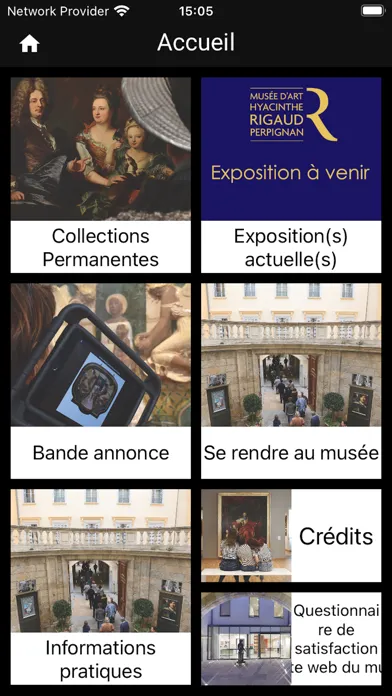 Capturas de tela do Musée Hyacinthe Rigaud