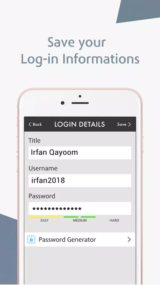 Capturas de tela do My Password- Password Manager