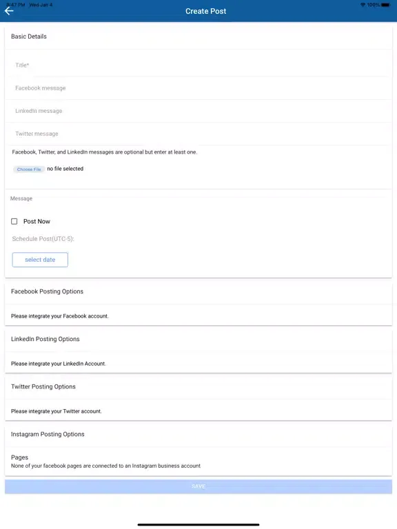 Ảnh chụp màn hình của My Patient Care System iPad 