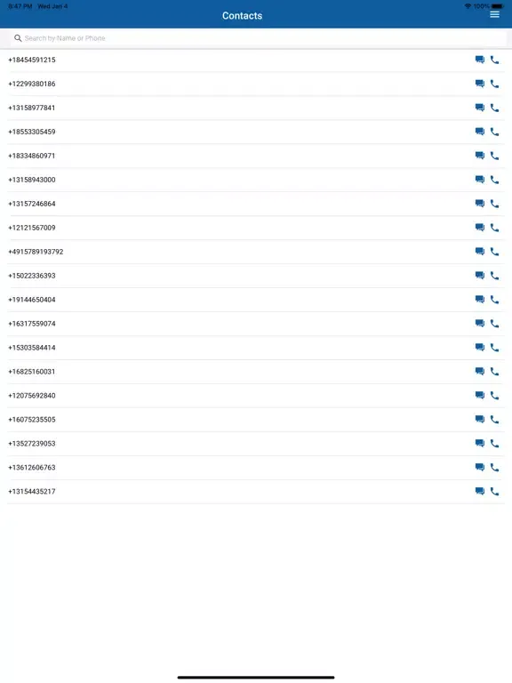 Ảnh chụp màn hình của My Patient Care System iPad 