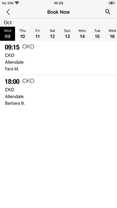 Capturas de tela do CKO Member App