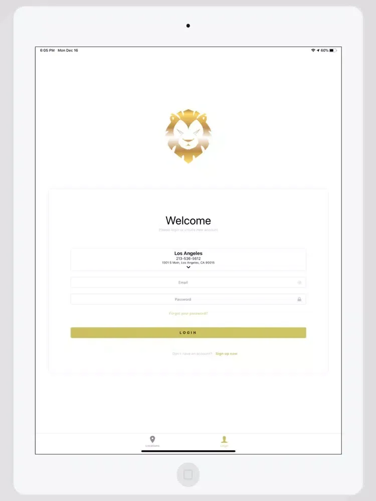 ภาพหน้าจอของ METCON App iPad 