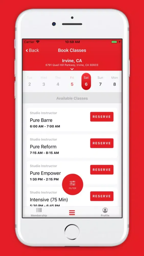Experience Pure Barre Screenshots