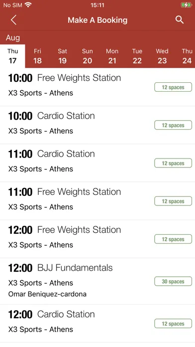 Ảnh chụp màn hình của X3 Sports Member App