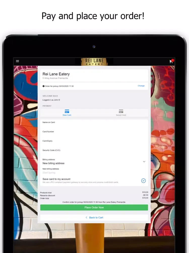 تصاویر Rei Lane Eatery Fremantle iPad 