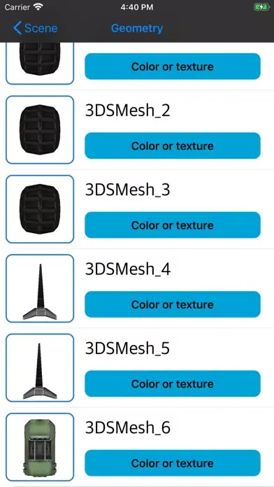 Captures d'écran de 3Dobject