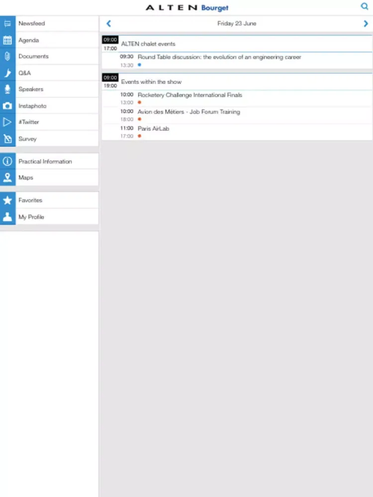 ALTEN Bourget iPad  Ekran Görüntüleri