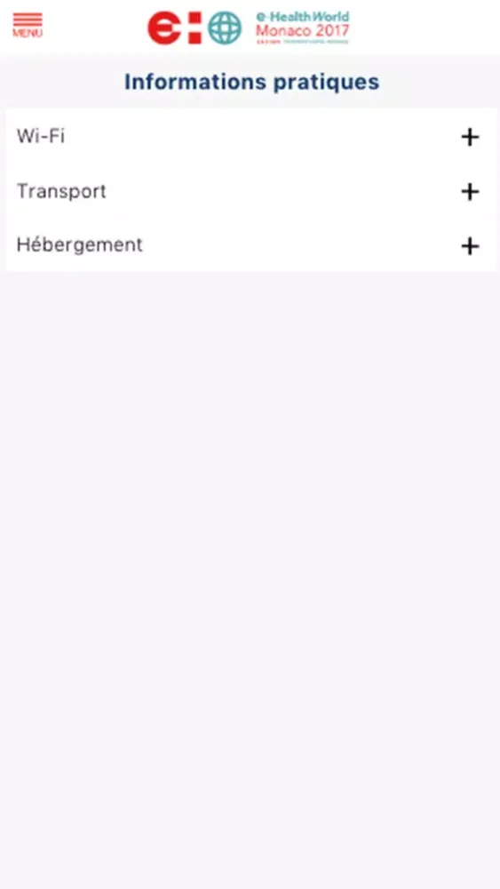 Screenshot di e-HealthWorld Monaco