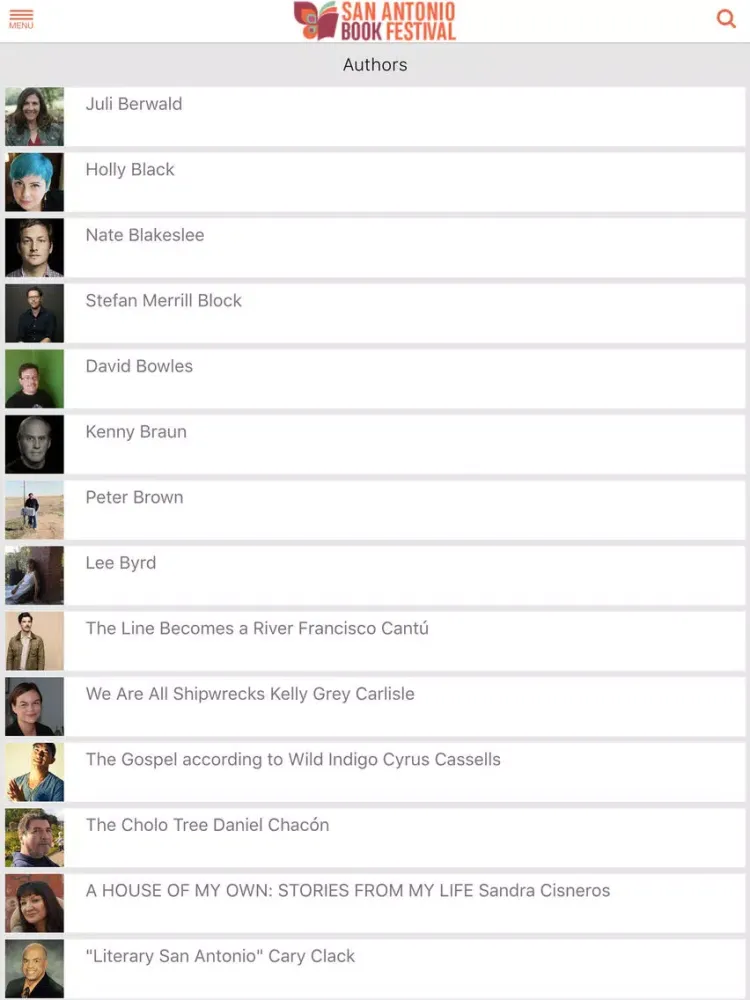 San Antonio Book Festival iPad  스크린샷